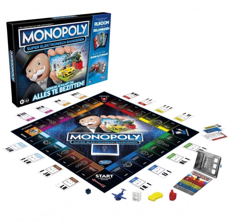 Monopoly Super Elektronisch Bankieren speelbord