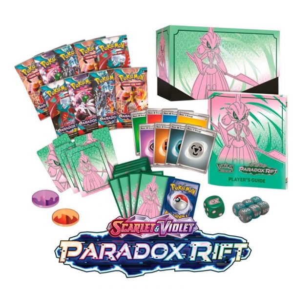 Pokemon TCG Paradox Rift Elite Trainer Box Iron Valiant inside